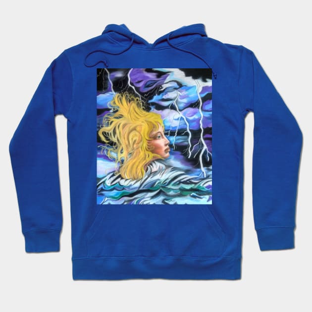 Mermaid in the Storm Hoodie by mariasibireva